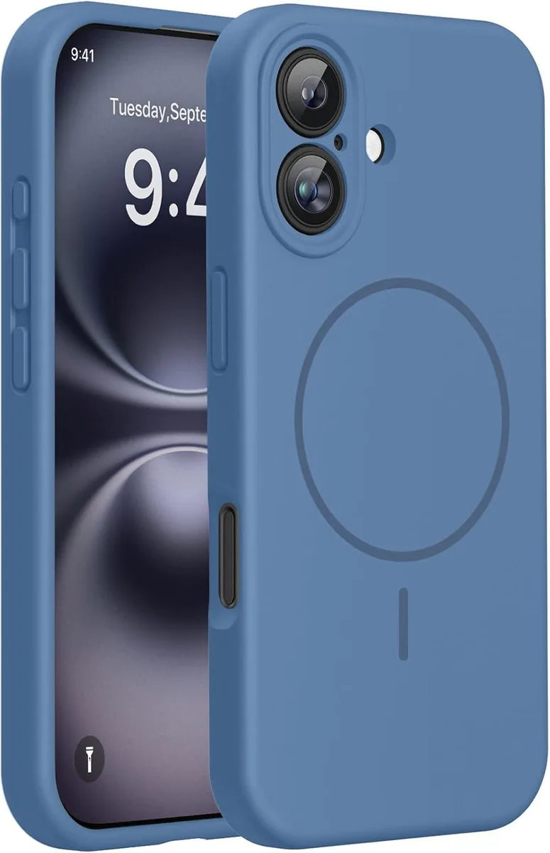 Transcend Transcend iPhone 16 Case Liquid Silicone Glass Blue 6.1 3.0mm — product photo
