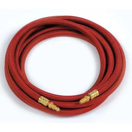Red braided rubber welding power cable 12.5 ft