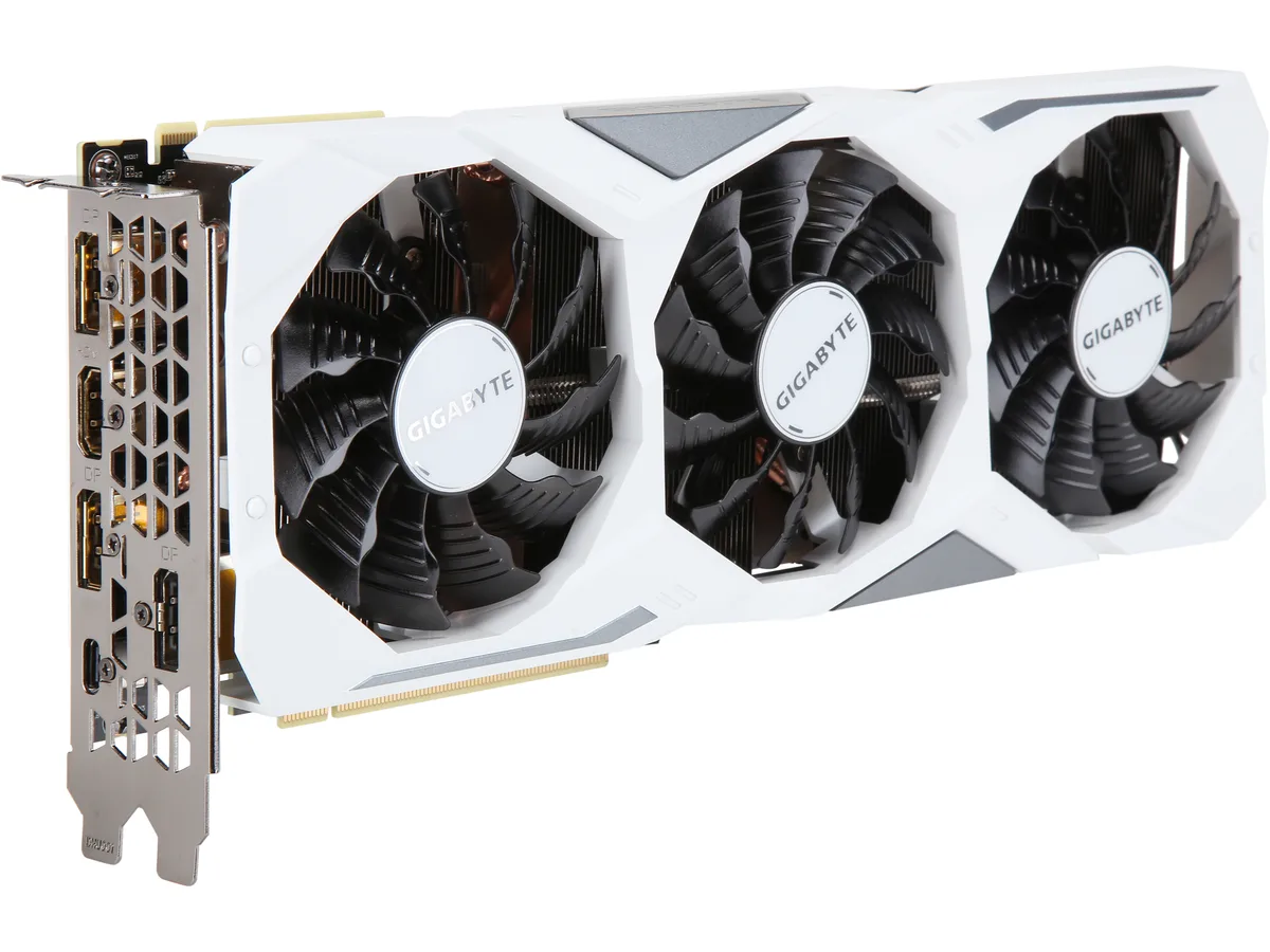 GIGABYTE GIGABYTE N2080GAMINGOCWHIT8GC GeForce RTX 2080 graphics card — product photo