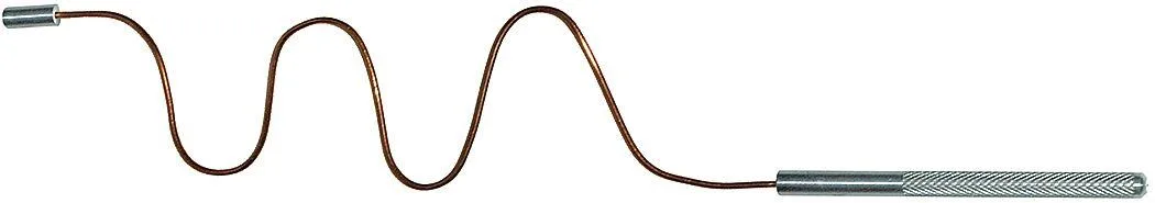 Bendable magnetic pickup tool with knurled aluminium handle and copper shaft