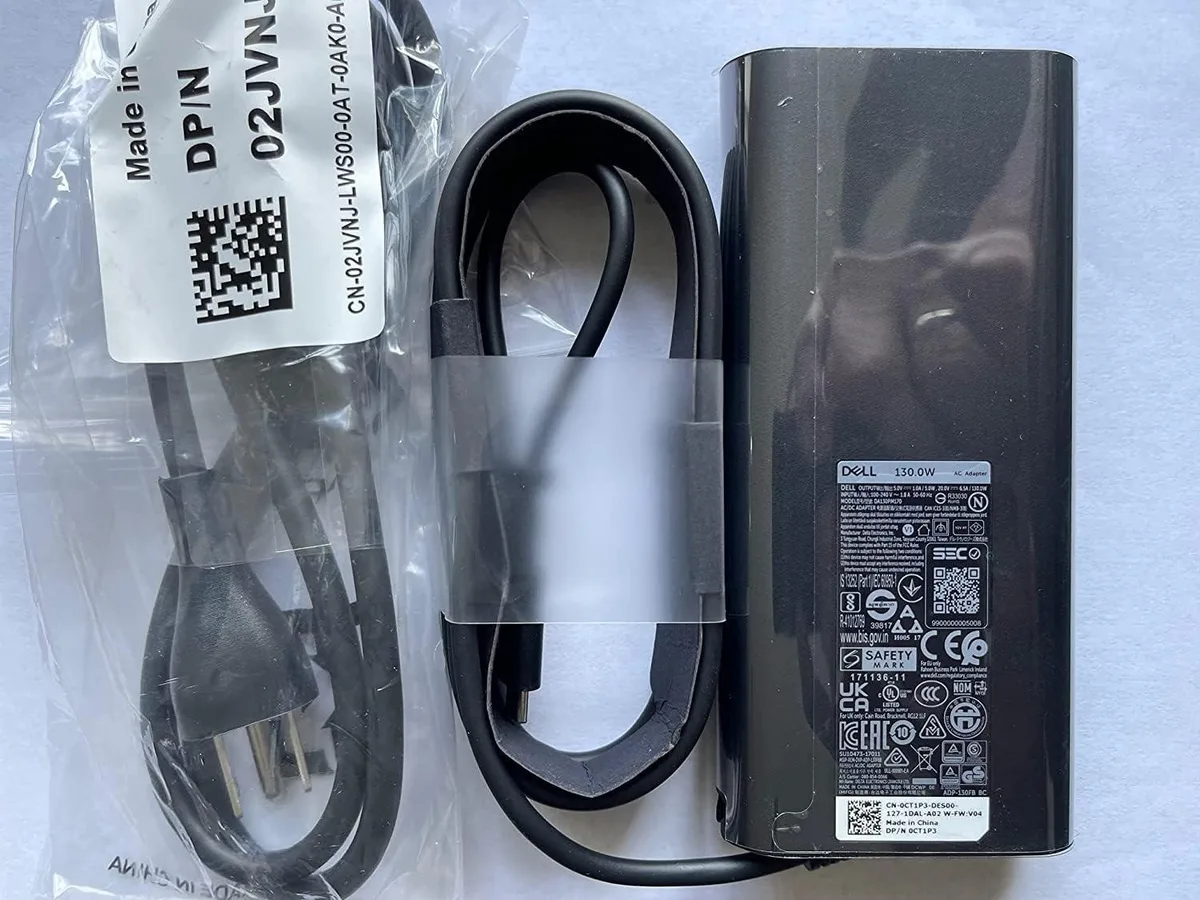 NShi NShi 130W USB-C 17 2in1 9500 9700 Precision 5530 5550 5750 3560 laptop replacement part — product photo