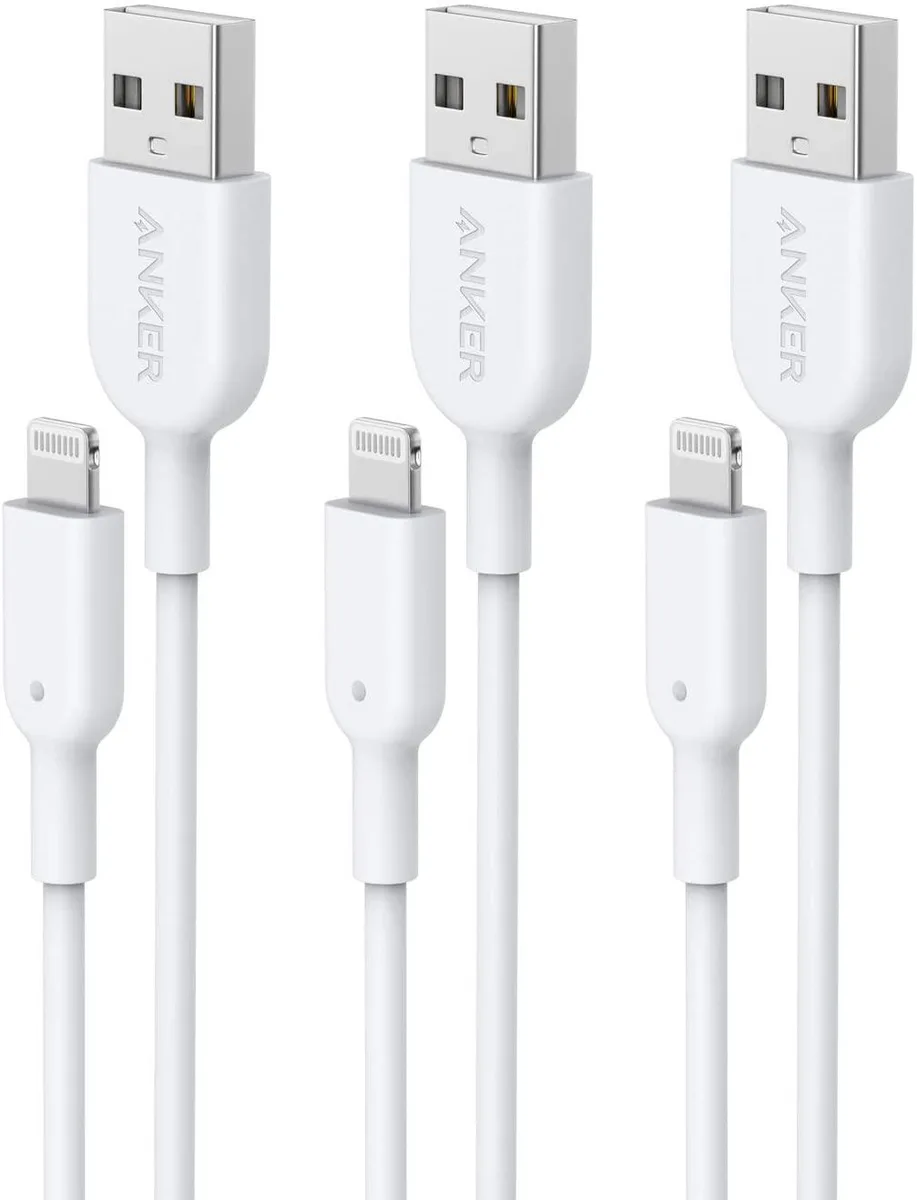 Anker Anker Powerline II Lightning Cable 3ft White 3-Pack — product photo
