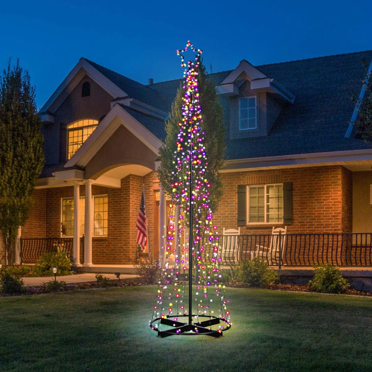 Yescom USA, Inc. Yescom USA, Inc. 9Ft Solar Cone Tree 640 LED Multi-Color 8 Function — product photo