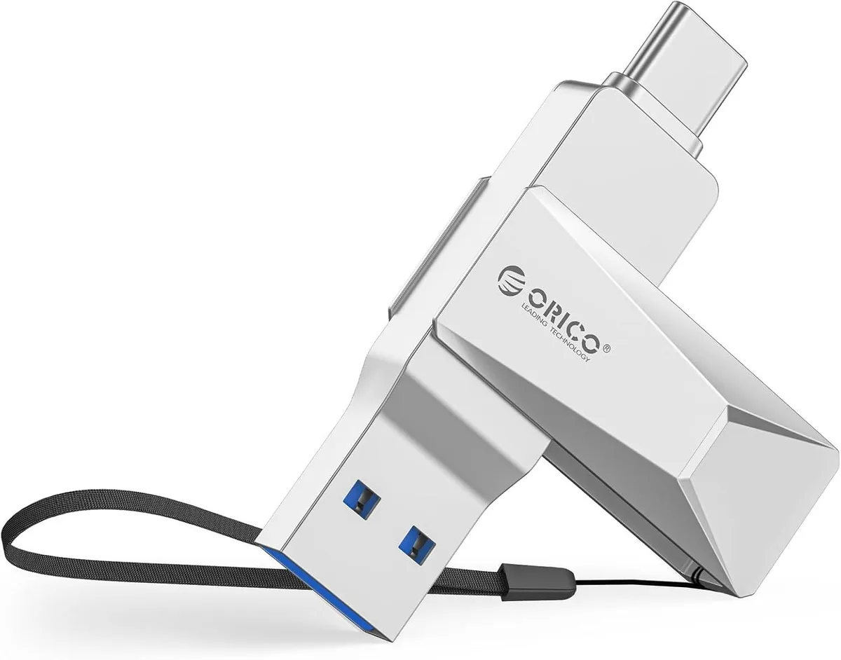 Orico Orico CB05 128GB USB 3.0 Dual USB-A & USB-C Flash Drive Silver — product photo