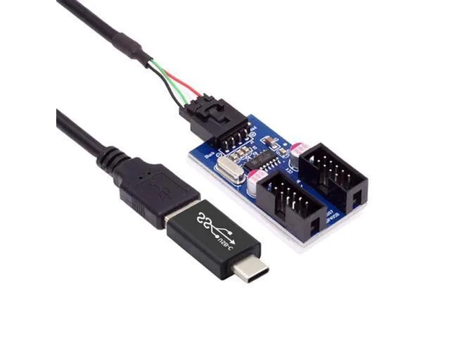 LORDWORLD LORDWORLD USB 3.1 Type-C to USB 2.0 9/10-pin Header Hub Adapter — product photo