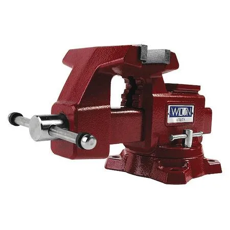 Wilton 675U combination vise swivel iron tool storage, ductile iron base, bolt-down mount, 360 degree swivel