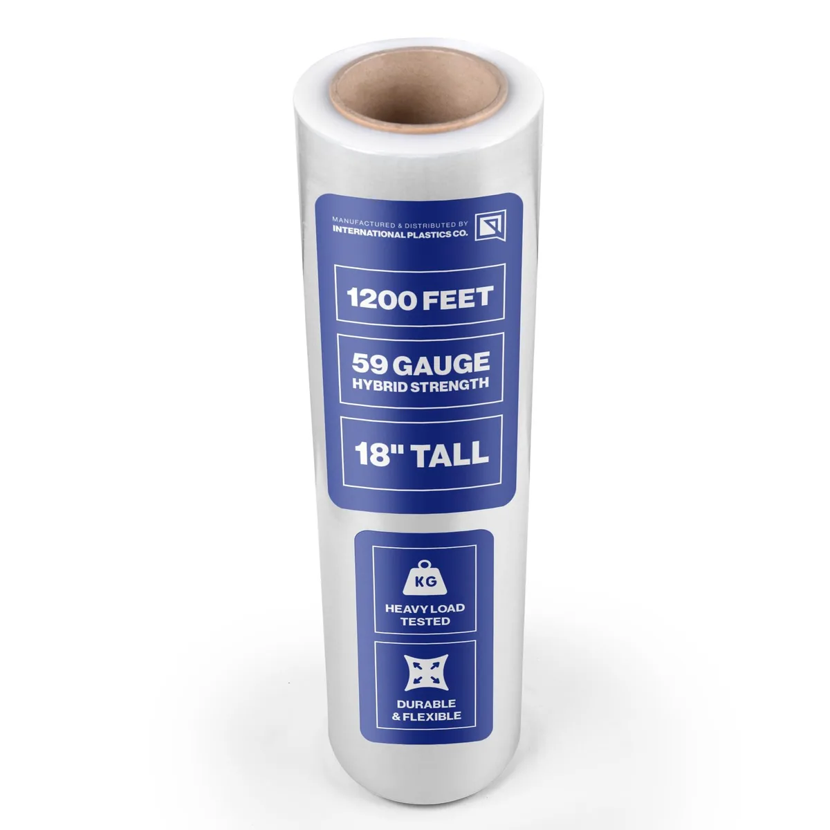  International Paper Company CLN 18" Stretch Film 1200 ft 500% Stretch Clear — product photo