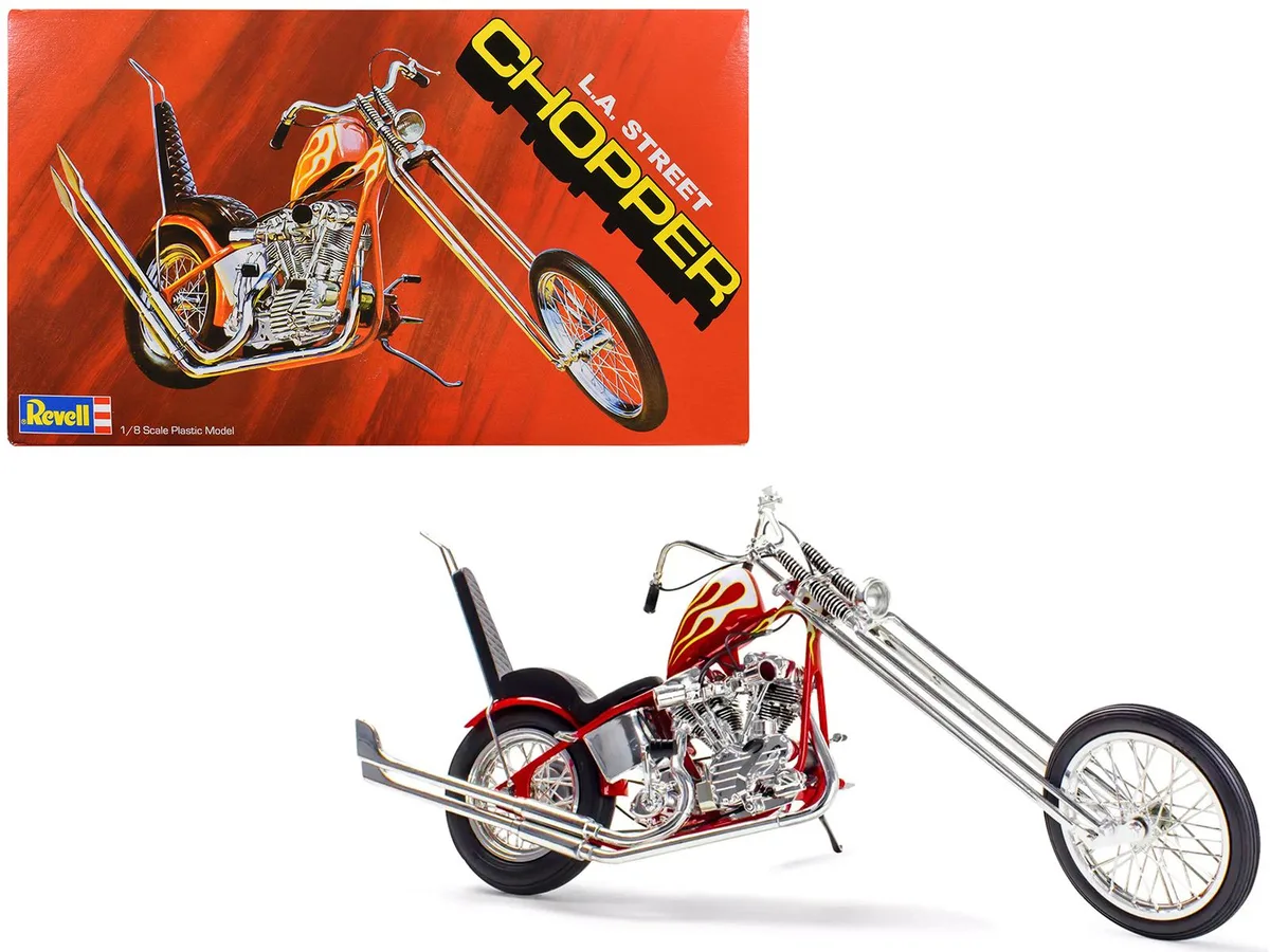 Revell Revell LA Street Chopper Motorcycle 1/8 Scale Model Kit 107 Parts — product photo