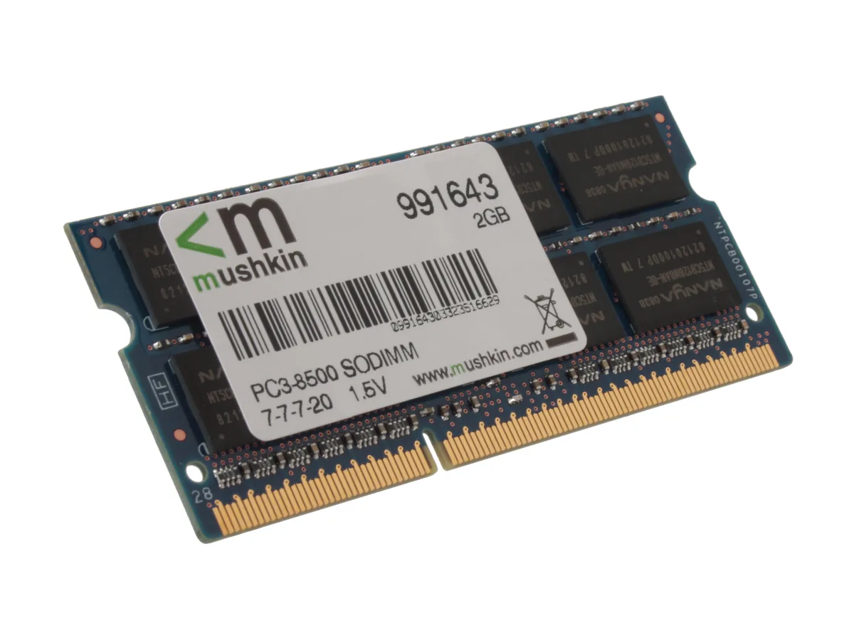 Mushkin Enhanced Mushkin Enhanced 991643 2GB DDR3 1066 SO-DIMM laptop RAM — product photo
