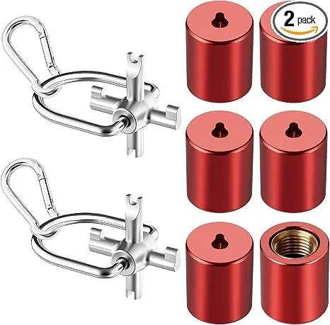 BFKK BFKK 4-in-1 HVAC Locking Cap Key &amp; 6 Pcs 1/4" Cap 2 Pack — product photo