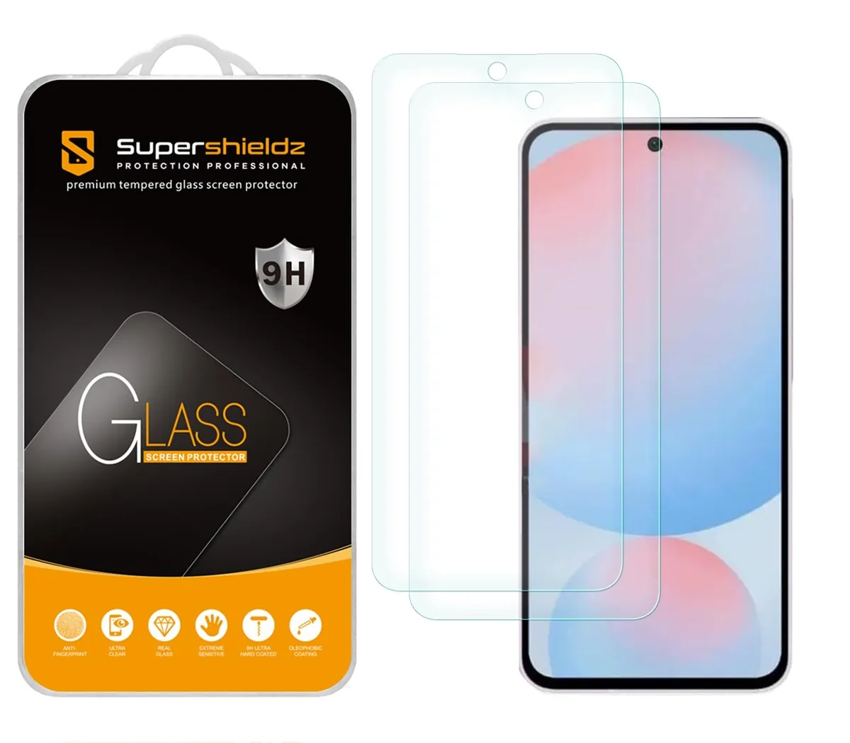  Supershieldz Tempered Glass Screen Protector 2 Pack for Samsung Galaxy A36 5G / A37 5G — product photo