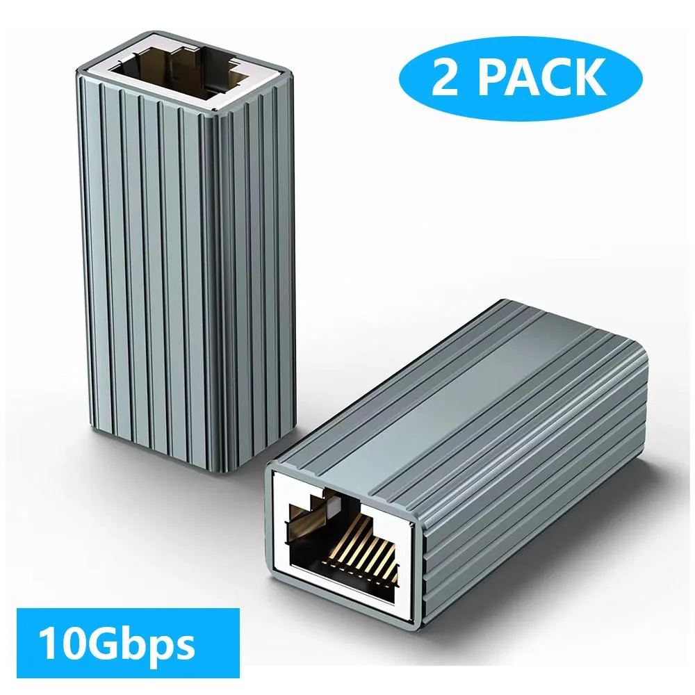 IHDAPP IHDAPP FG01 Ethernet Connector 2 Pack 10Gbps Cat7 Cat6 Cat5e Cat5 — product photo