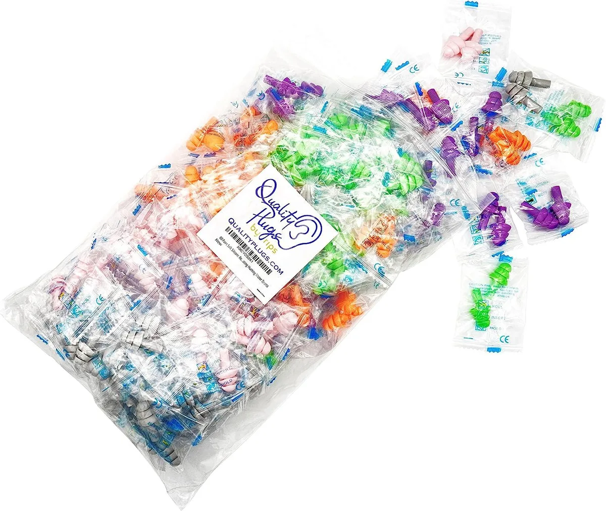 Quality Plugs by Rips Quality Plugs by Rips 50 Pairs Silicone Earplugs 28dB Multi-Colour — product photo