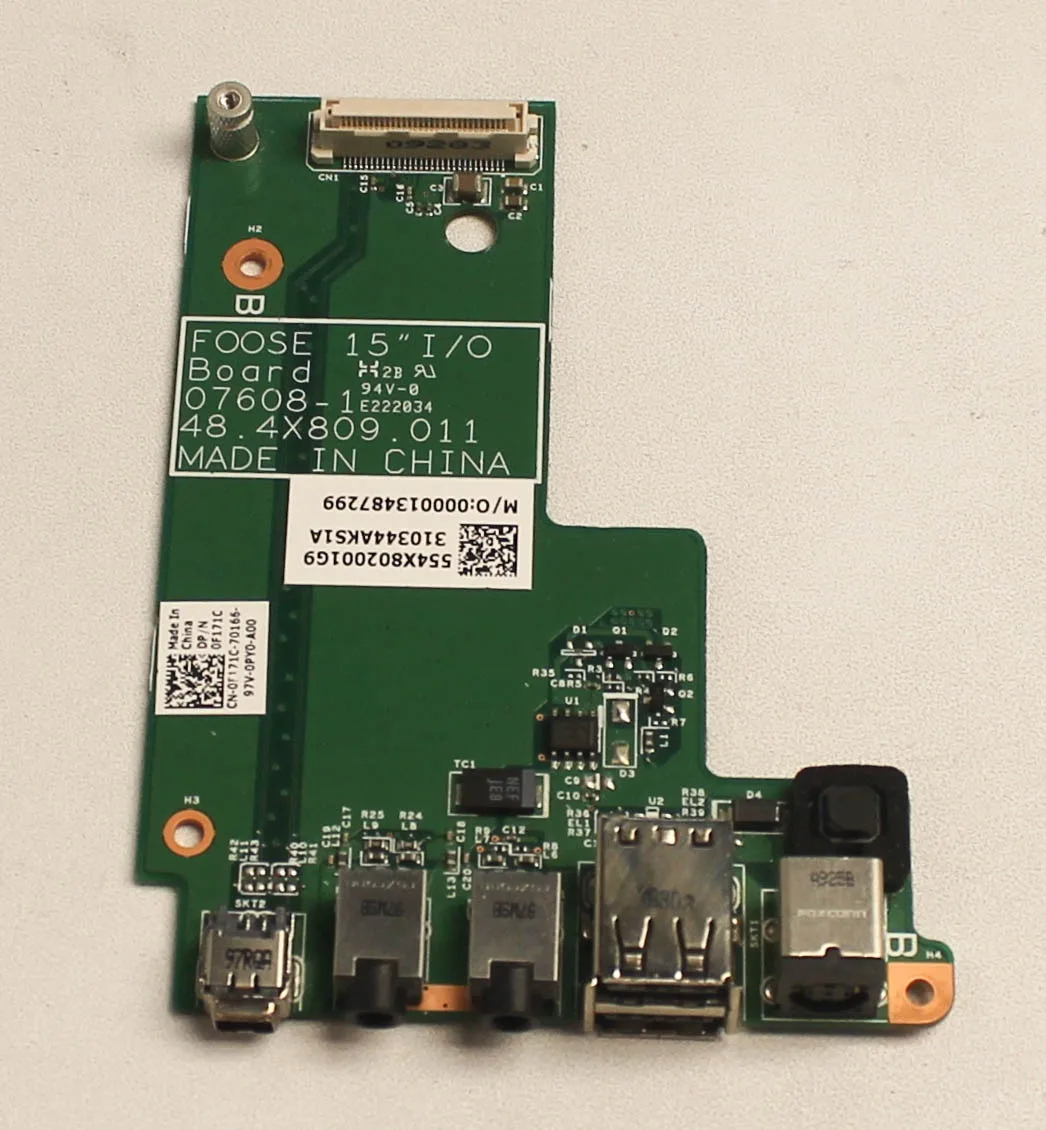 DELL DELL Latitude E5500 DC Power Jack IO Board F171C — product photo