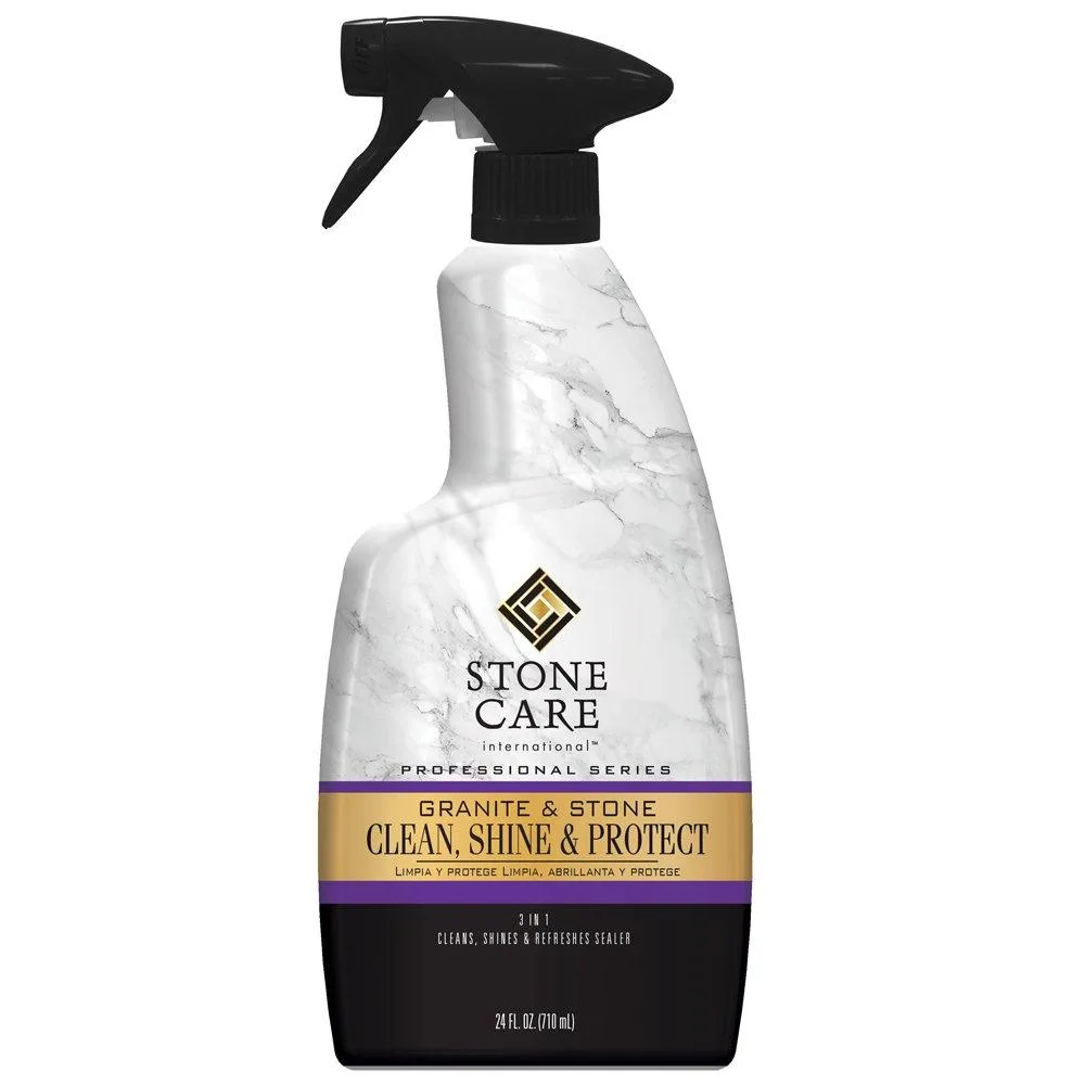 White 24 fl oz spray bottle of Metra 5179 granite cleaner