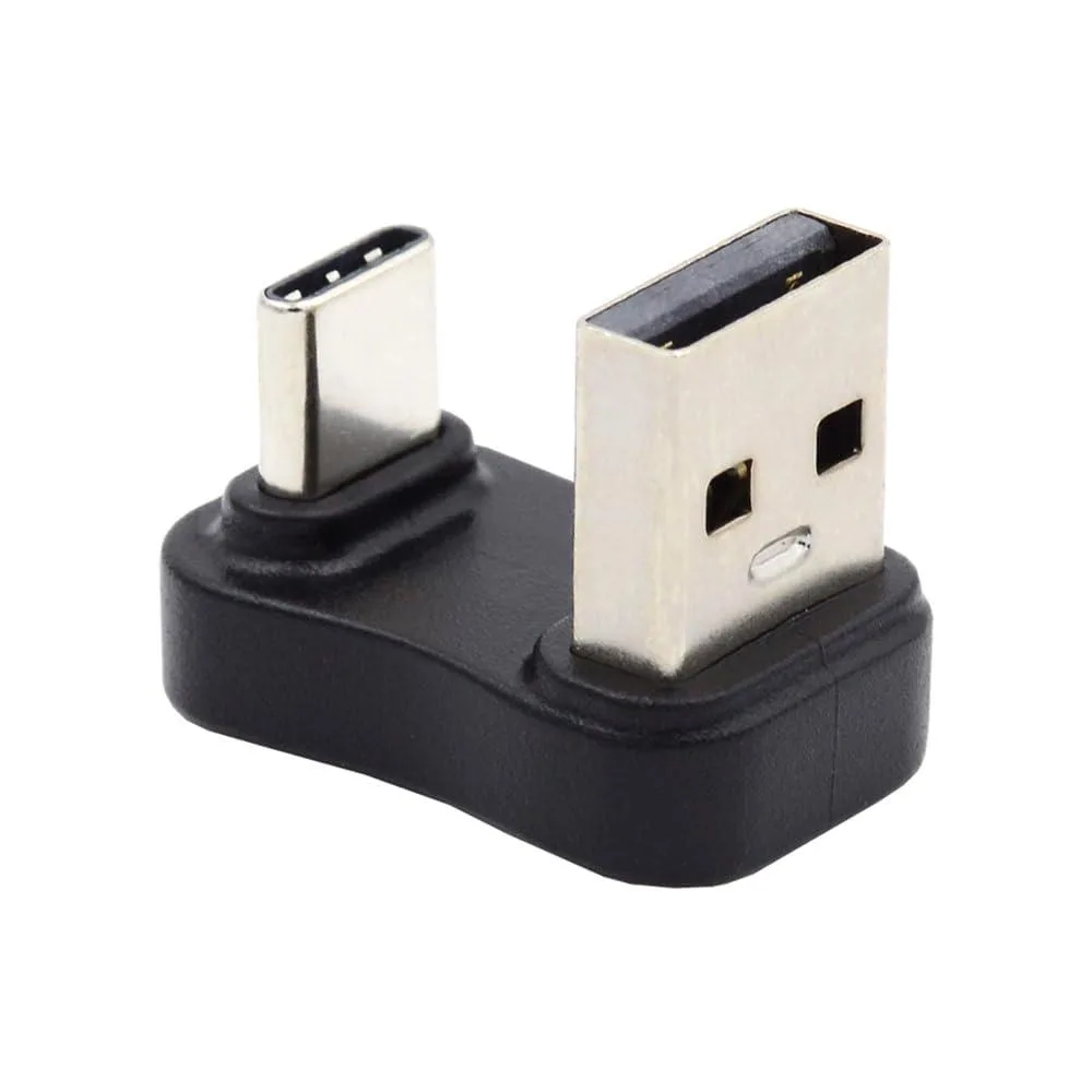 Fervit Fervit USB 3.0 Male to USB 3.1 Type C Male 10Gbps 90 Degree Angled Adapter — product photo