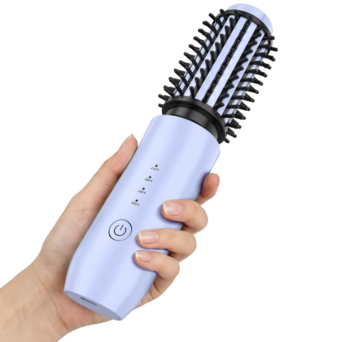  CARESKY GT2305 Cordless Curling Iron Brush Glossy Lavender — product photo