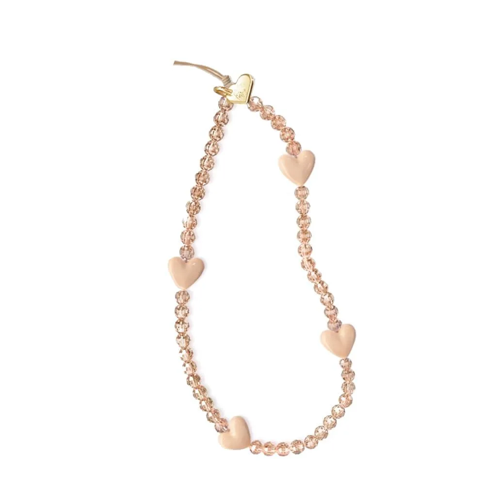  Phone Charm Wrist Strap Nude Heart — product photo