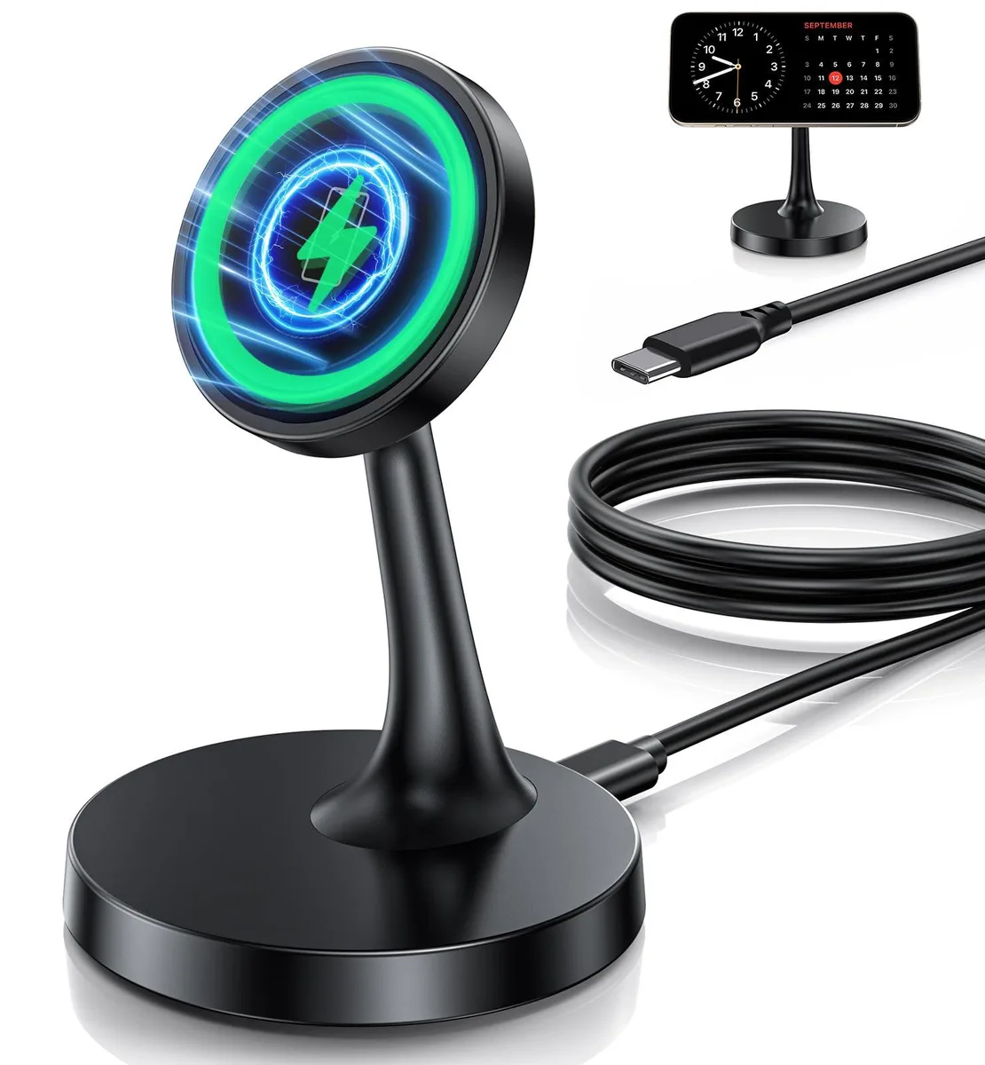  TXXTOL D101 15W Mag-Safe Wireless Charger Stand Black — product photo
