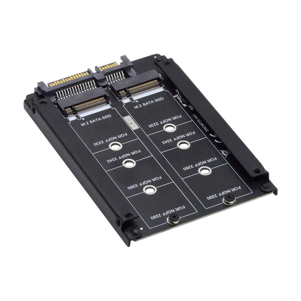 Vszerda Vszerda Dual NGFF B+M Key M.2 SSD JBOD Raid0 Span Bridge 2.5 SATA Enclosure — product photo