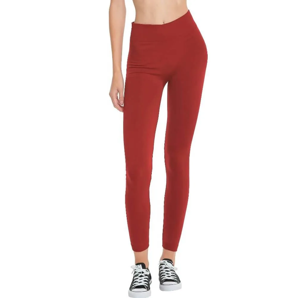 Uni Hosiery Co. Inc. Uni Hosiery Co. Inc. Sofra Fleece Lined Leggings Burgundy One Size — product photo