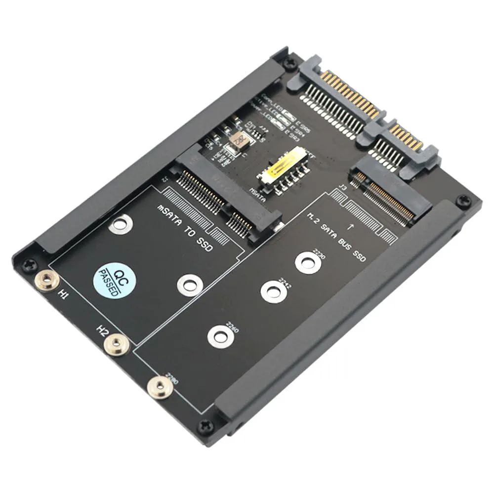 Fervit Fervit mSATA &amp; M.2 B-Key SATA to 2.5" SATA Adapter with Bracket — product photo