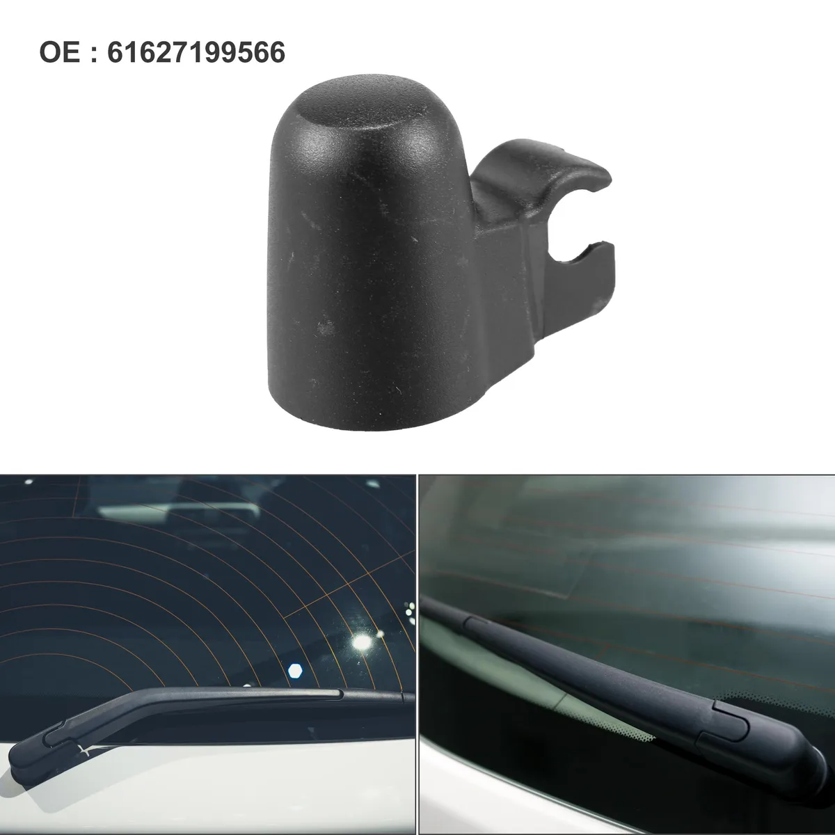 Unique-Bargains Unique-Bargains Rear Wiper Arm Nut Cover Cap BMW 1 Series E87 120i 130i 2003-2012 Black — product photo
