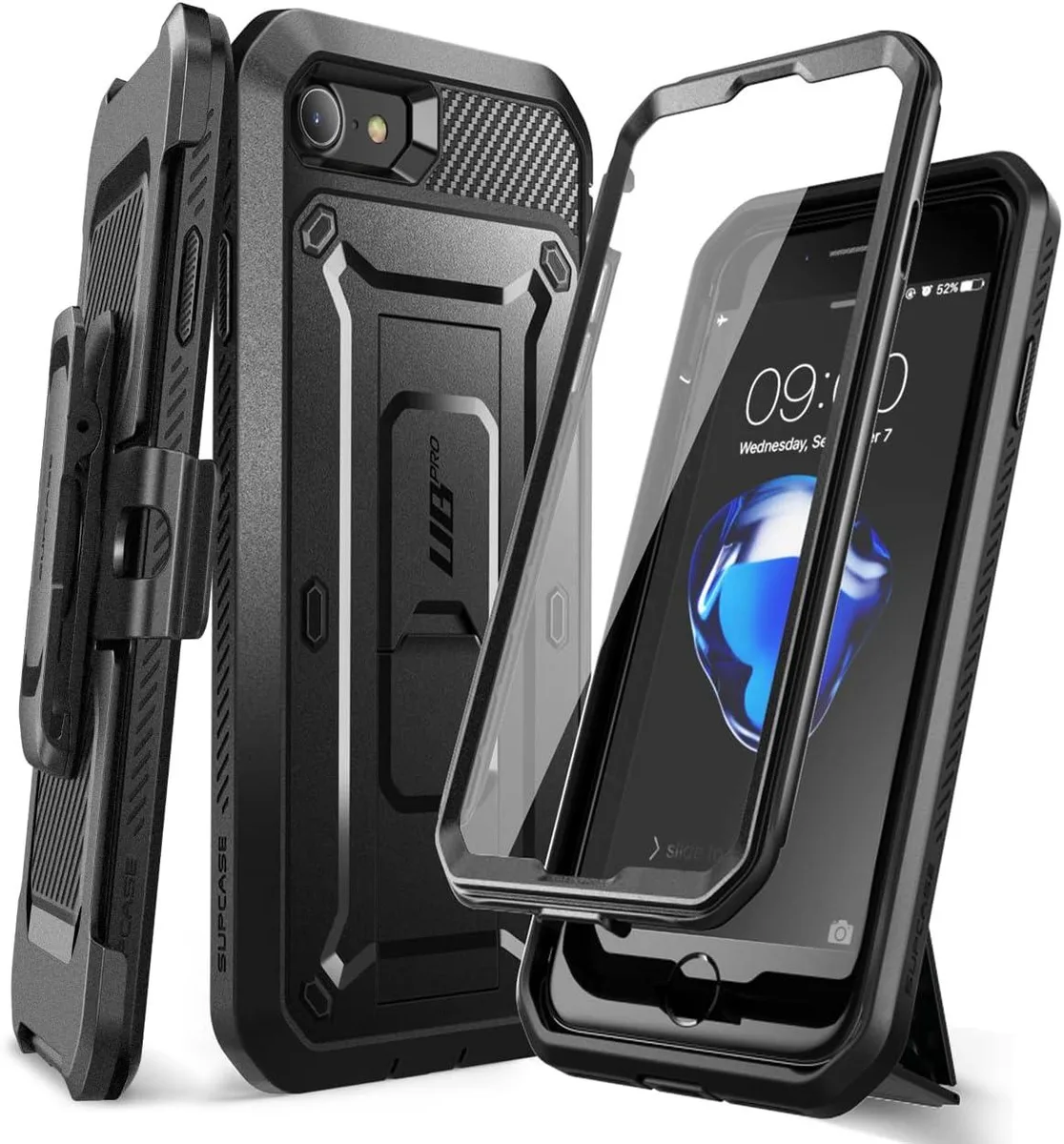 TAURKENAM TAURKENAM Unicorn Beetle Pro Case iPhone SE 3rd/2nd Gen iPhone 7/8 Black — product photo
