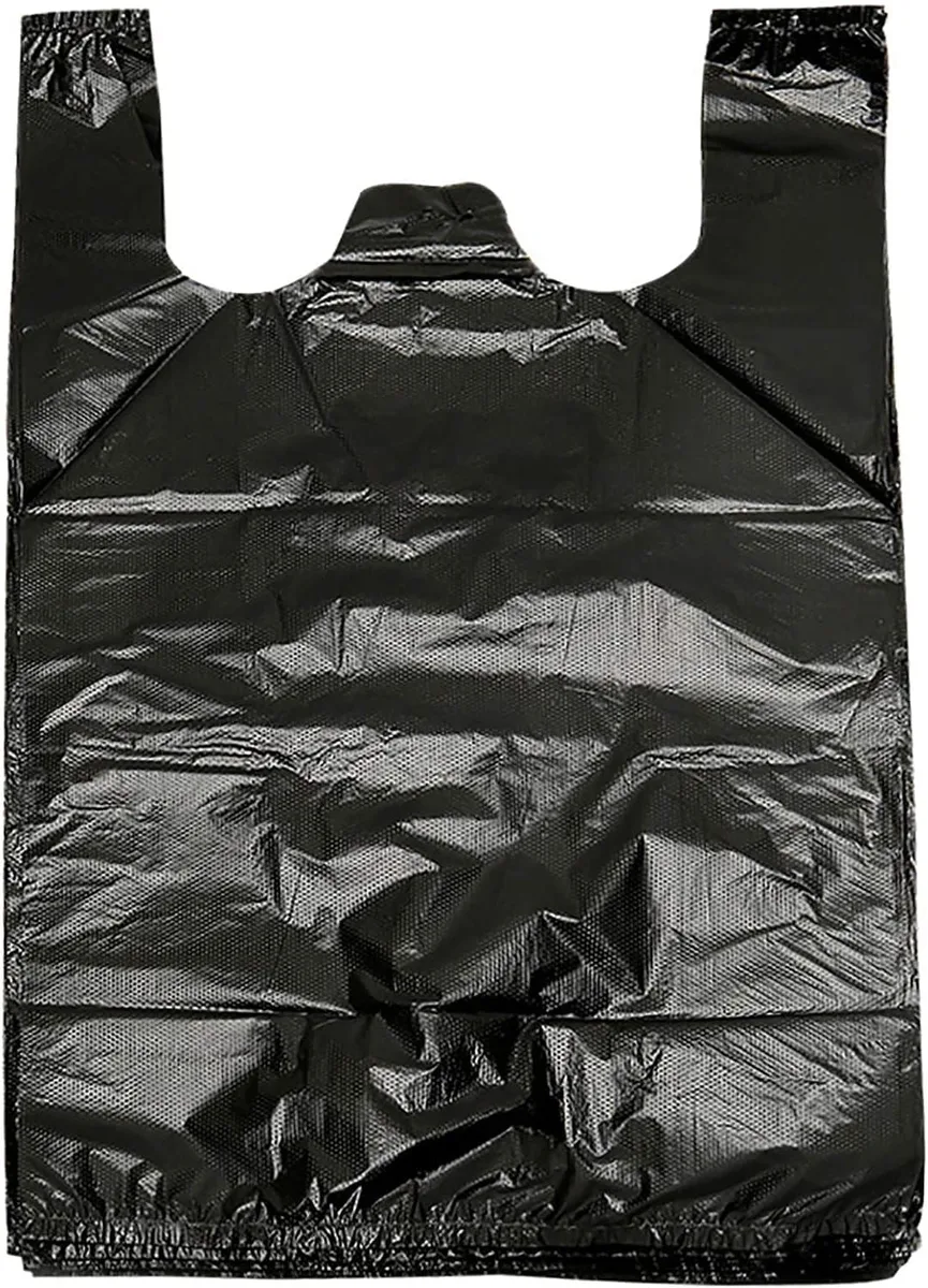  YIKANGHENG 100 Pcs 4 Gallon Black Trash Bags 14x21.6 in 15 kg — product photo