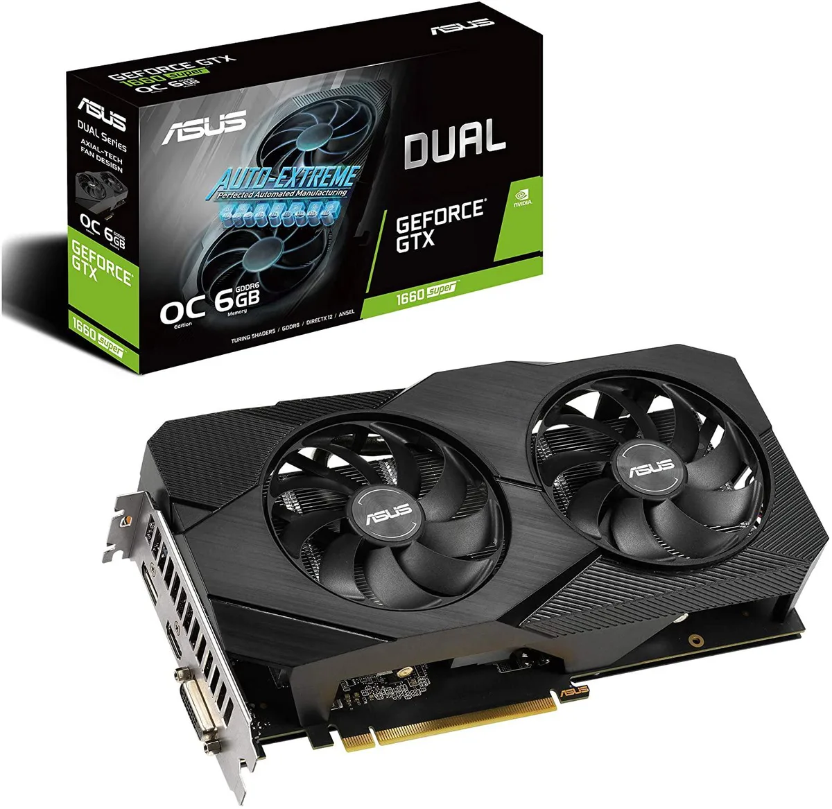 ASUS ASUS Dual GeForce GTX 1660 Super O6G EVO 6GB graphics card — product photo