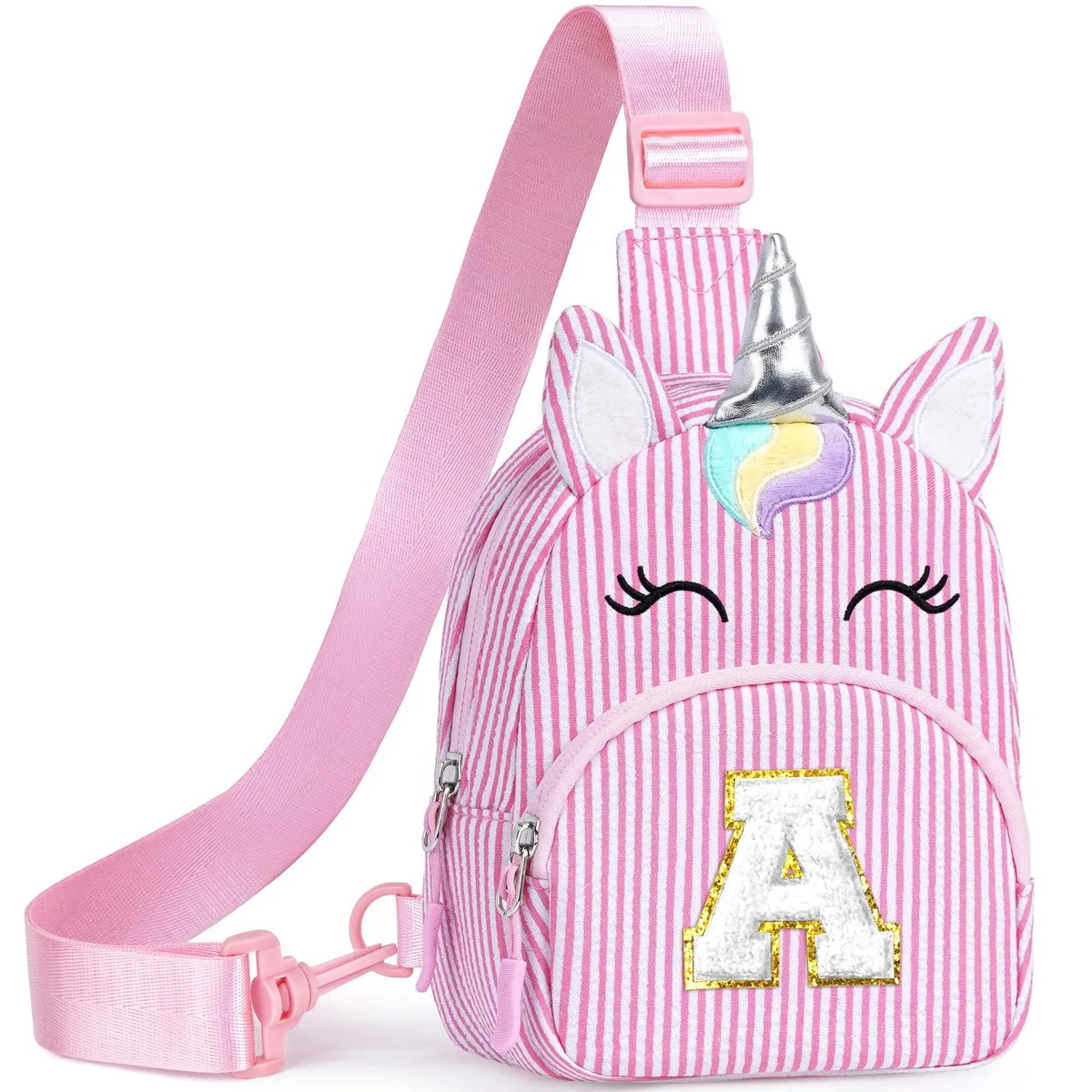 Small black backpack with zipper closure, softside construction, 48 inches