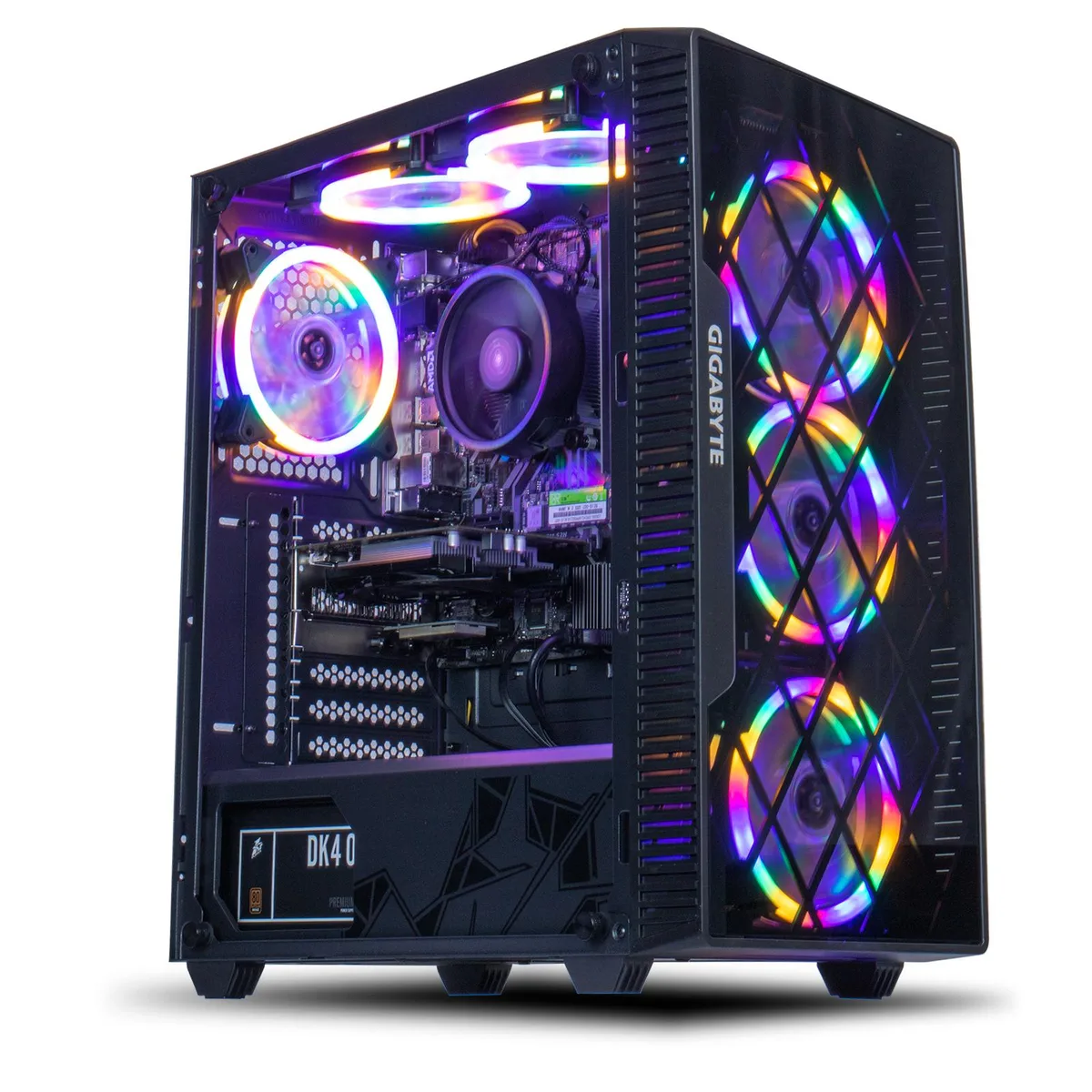 MXZ MXZ Gaming PC Ryzen 5 4500 RTX 3060 16GB DDR4 500GB NVME Windows 11 Pro Black — product photo
