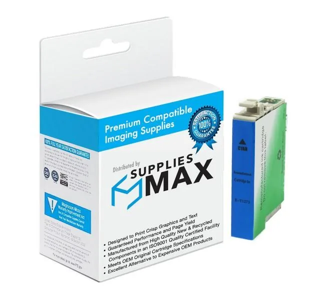 SuppliesMax SuppliesMax Epson T127220 Cyan Inkjet Cartridge 755 Pages — product photo