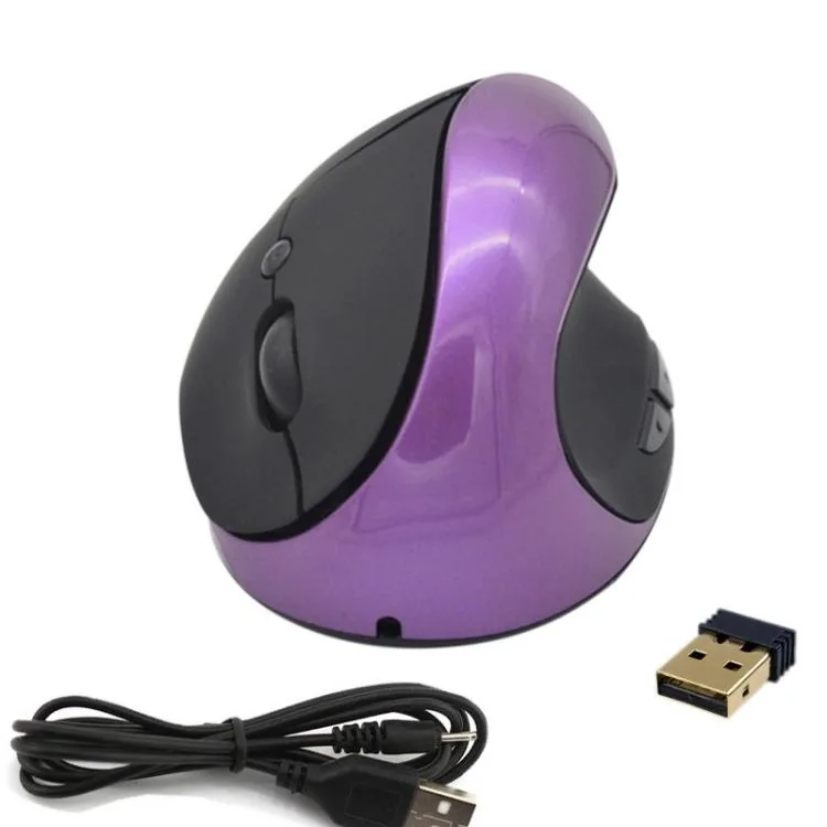 allentian allentian JSY-03 6 Keys Wireless Vertical Mouse Purple — product photo