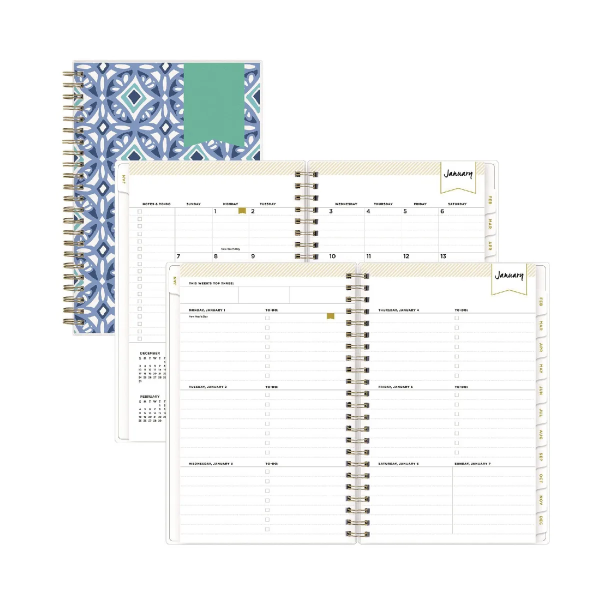 Blue sky Blue Sky Day Designer Tile Planner 8x5 Blue/White 2026 — product photo