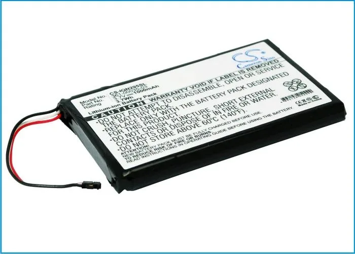 Rectangular black replacement battery for Garmin Nuvi GPS