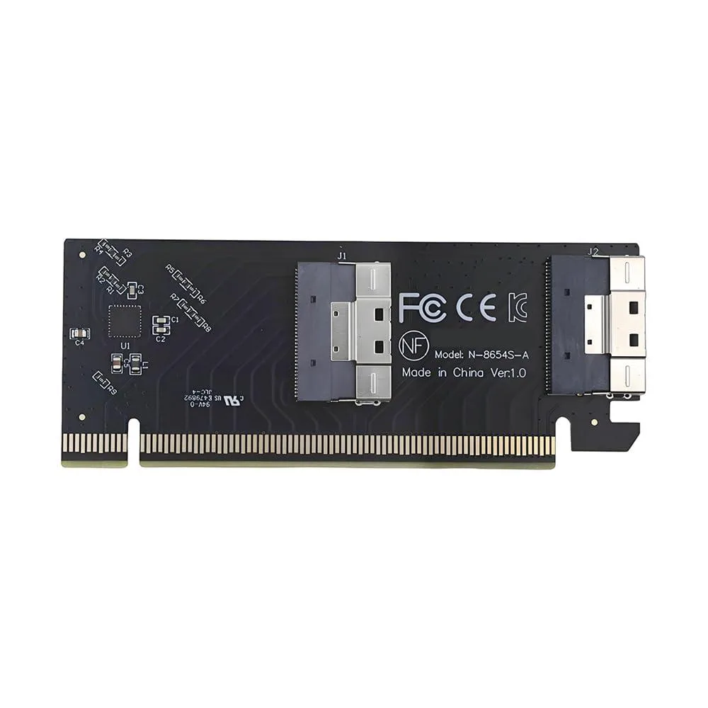 LORDWORLD LORDWORLD Low Profile SFF-8654 8X 74Pin to PCIe 16X 3.0 4.0 Raid Adapter — product photo