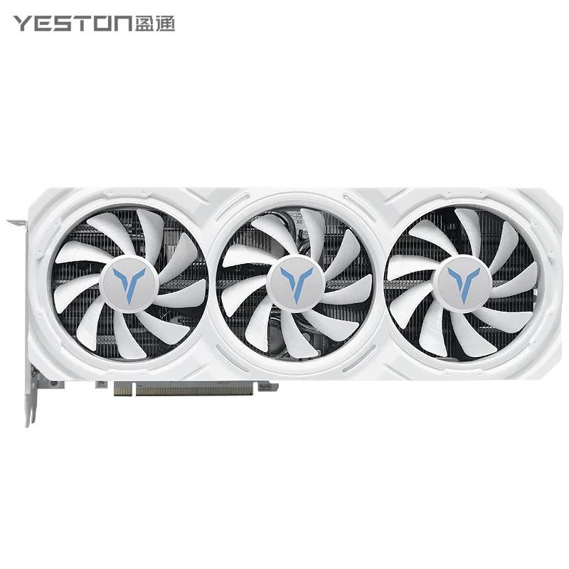 YESTON YESTON Radeon RX 7700 XT 12GB White graphics card — product photo