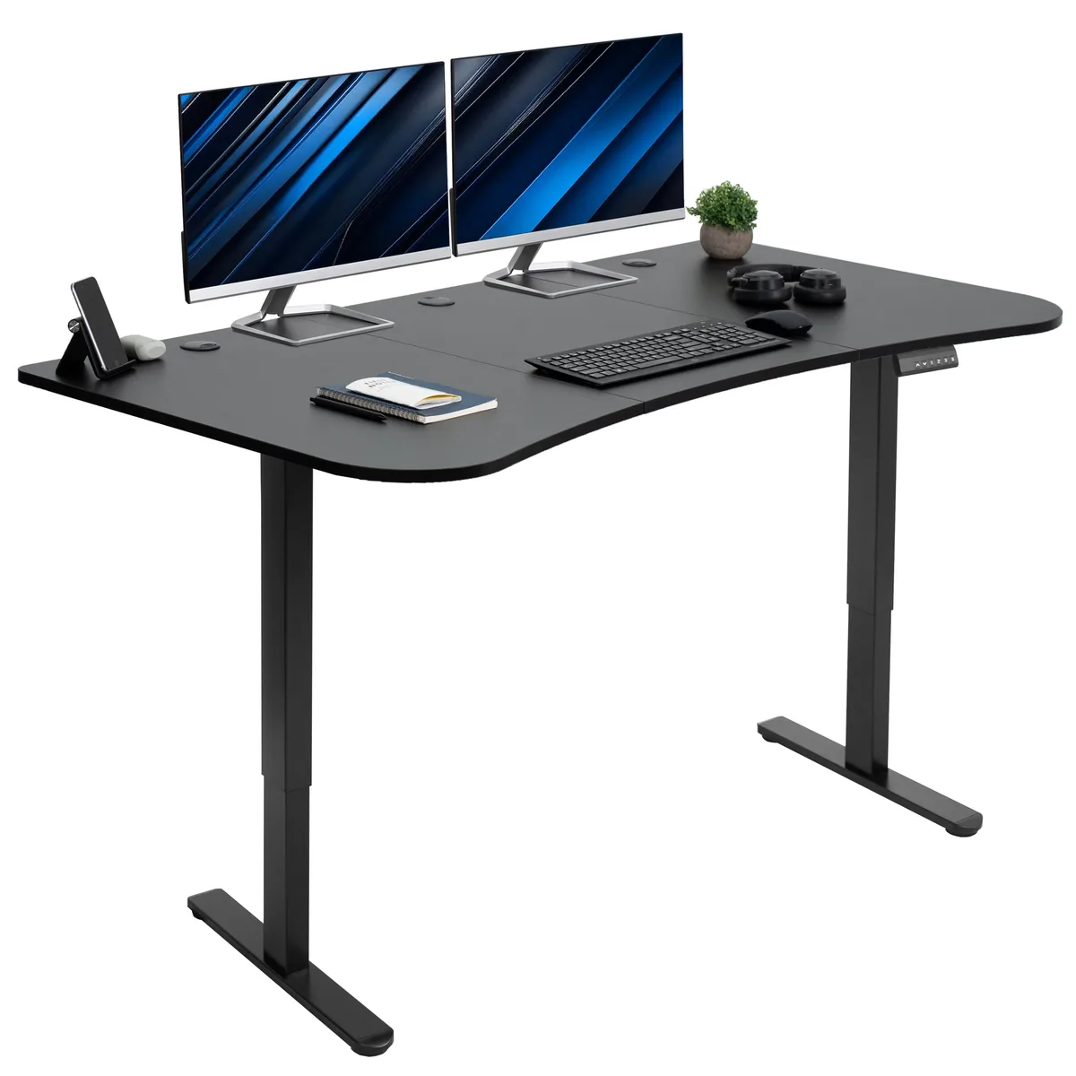 VIVO VIVO Electric Stand-Up Desk 63 x 32 Black Top Black Frame — product photo