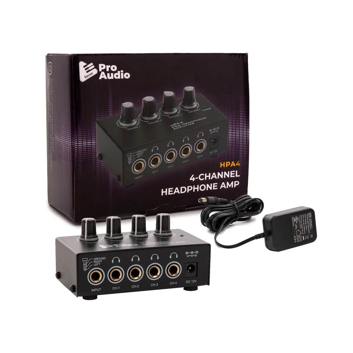 On-Stage On-Stage 4-Channel Stereo Headphone Amplifier 12V — product photo