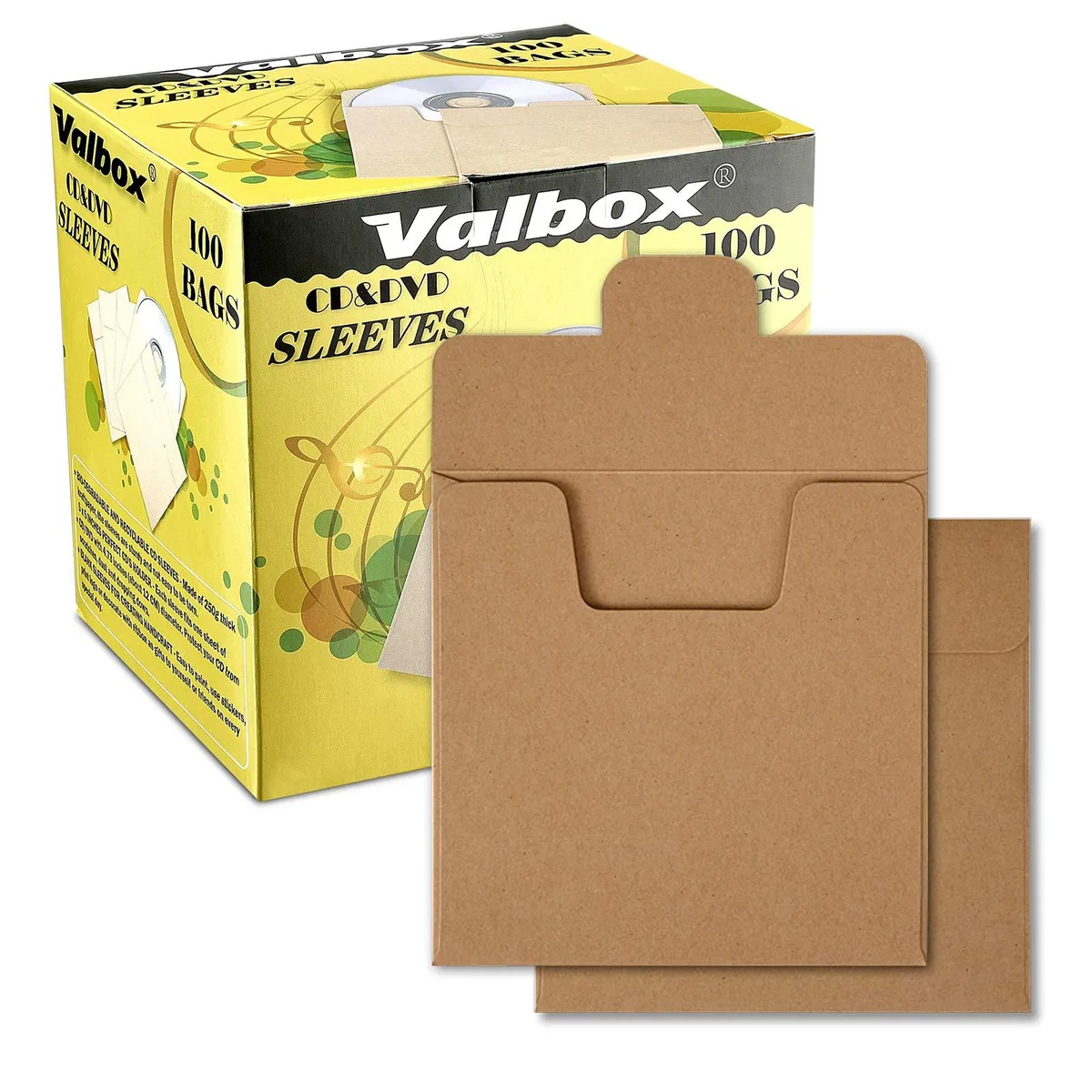  ValBox VB007 Kraft Paper Envelopes 100 Pack 12.7 in Brown — product photo
