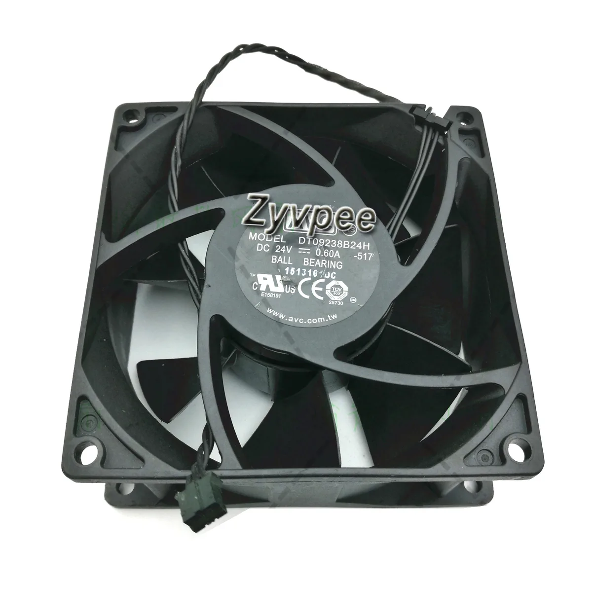 Zyvpee Zyvpee DT09238B24H 92x38mm 24V 0.6A 3-pin case fan — product photo