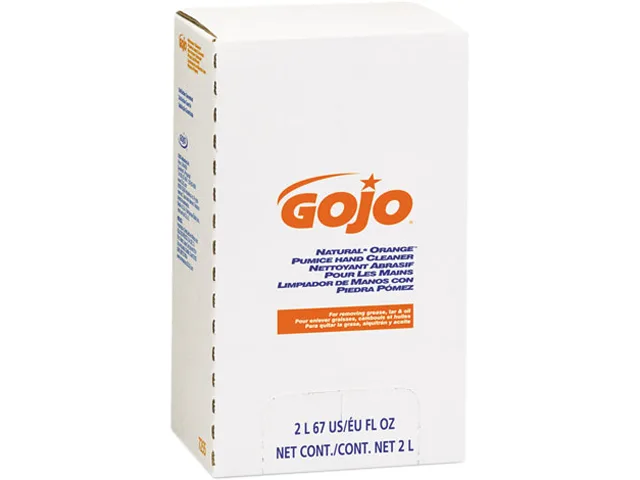 GOJO GOJO 7255 Natural Orange Pumice Hand Cleaner Refill 2000 mL 4/Carton — product photo