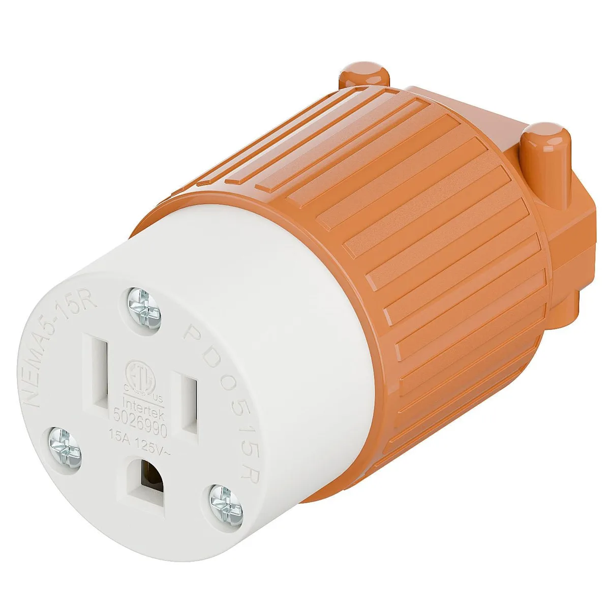 LORDWORLD LORDWORLD NEMA 5-15R 15A 125V Industrial Socket Orange — product photo