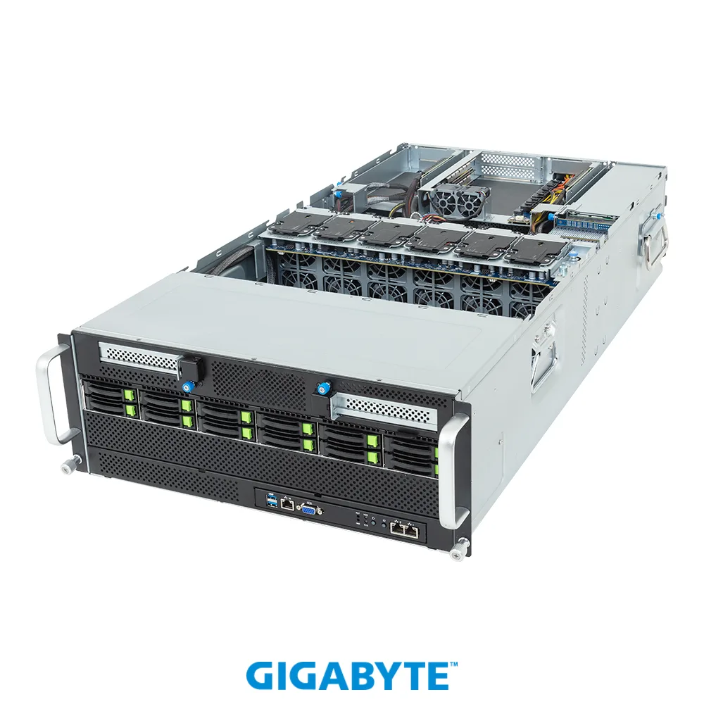 GIGABYTE GIGABYTE G494-ZB4-AAP2 barebone server AMD EPYC 9005 9004 8 GPU 12 48 2.5 200 350 — product photo