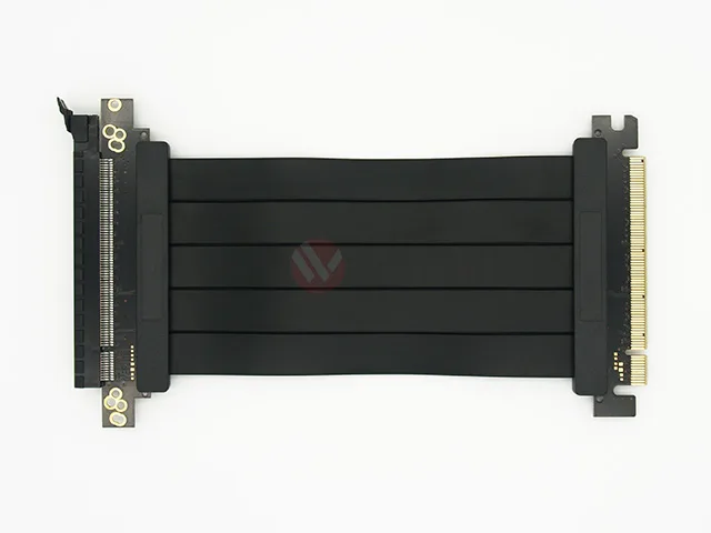 Black 150mm PCIe 3.0 x16 riser cable with straight connectors