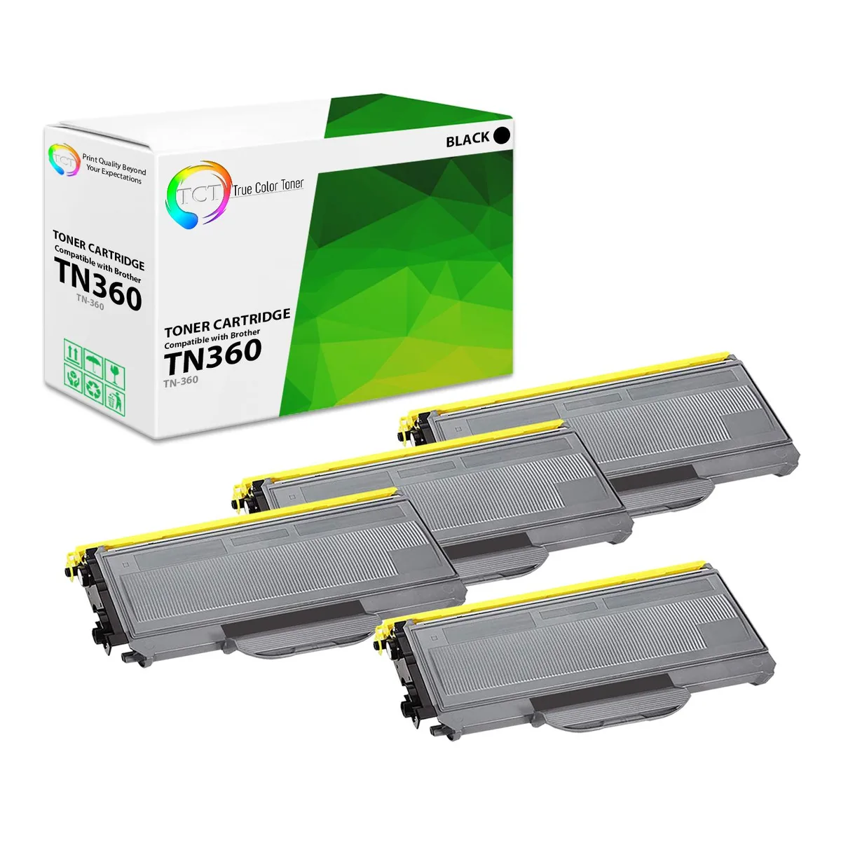True Color Toner True Color Toner TN-360 4-Pack Black Toner Cartridge — product photo