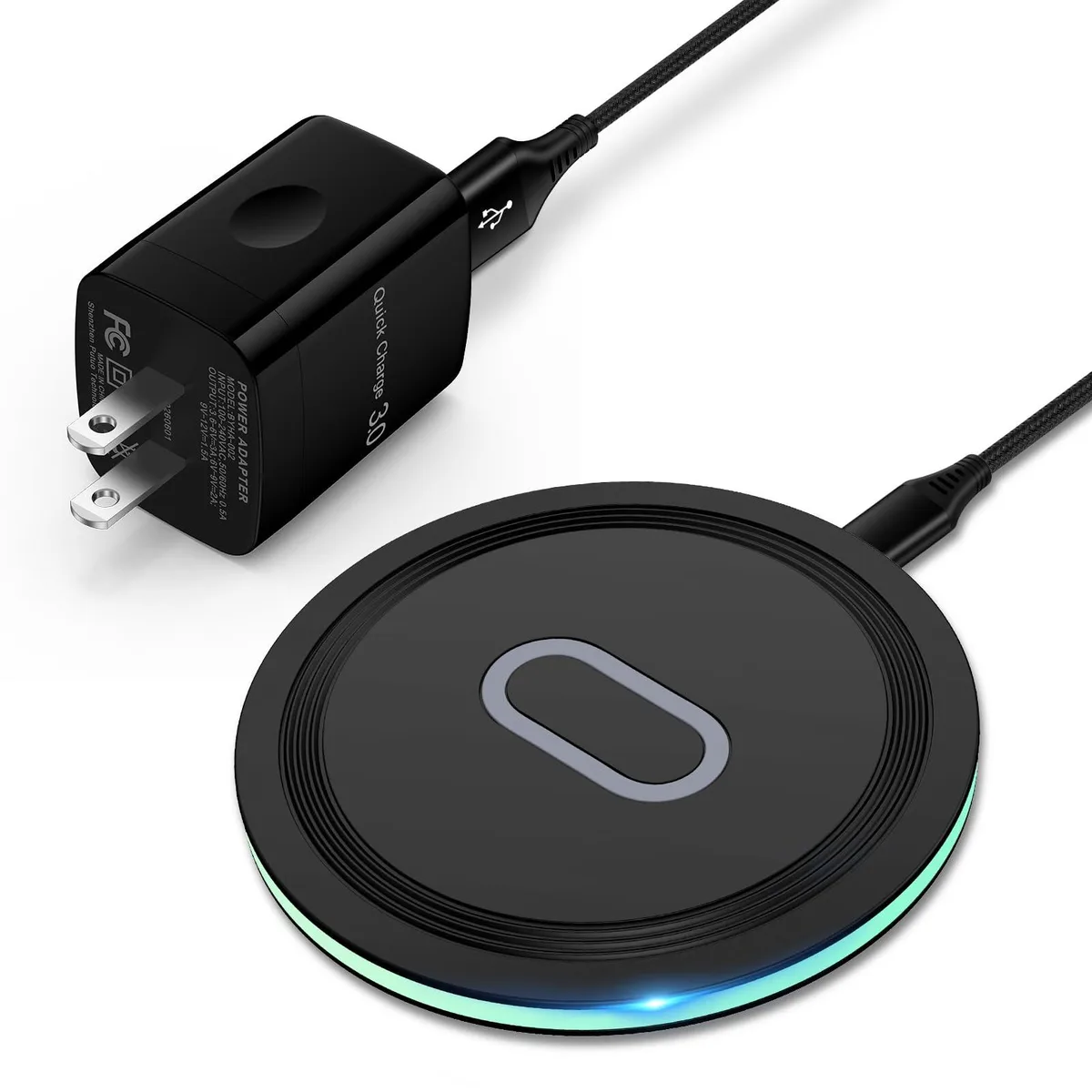 ViewSonic ViewSonic 15W Wireless Charger Pad with 18W QC3.0 Adapter — product photo