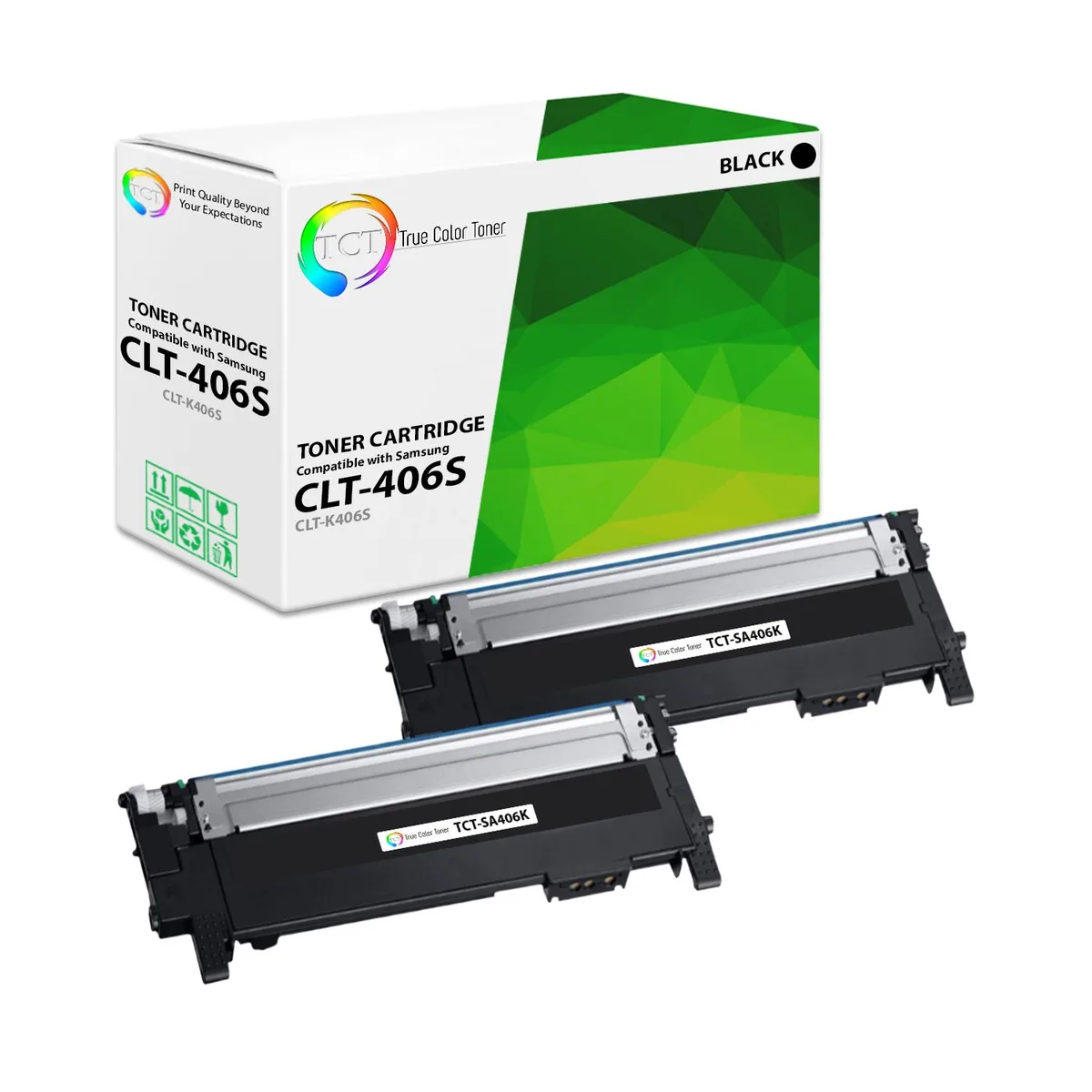 True Color Toner True Color Toner CLT-K406S Black Toner Cartridge 2 Pack — product photo