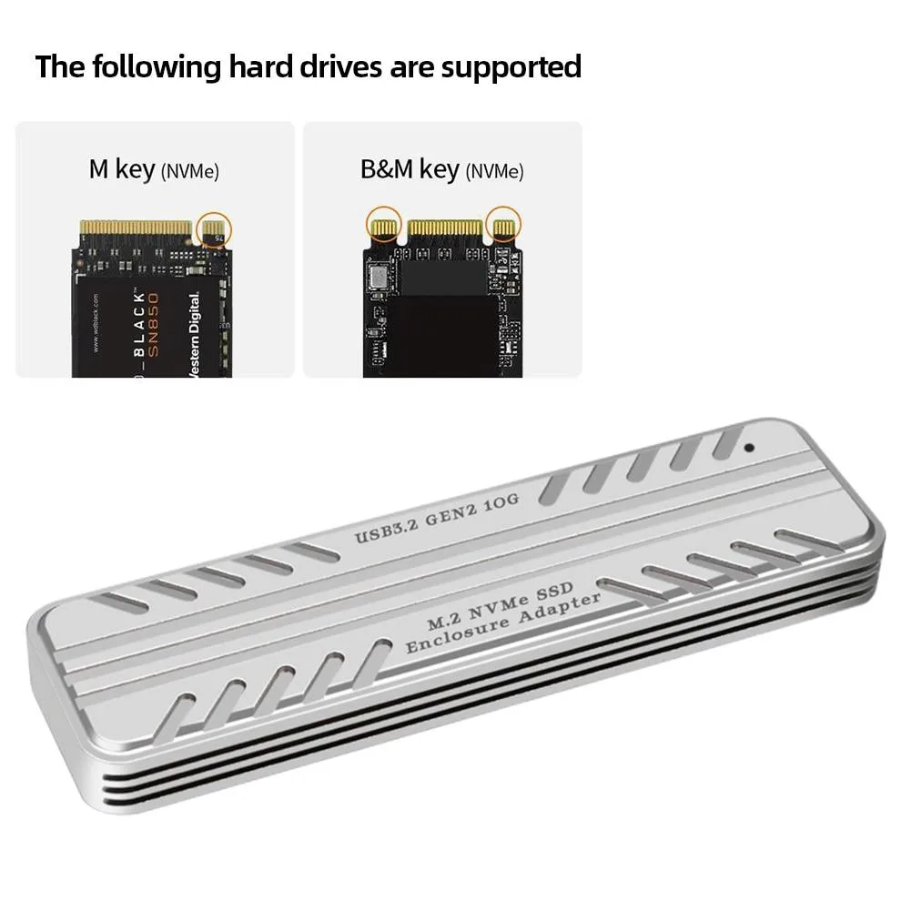 YINGHUA YINGHUA M.2 NVMe Enclosure 10Gbps USB 3.2 2230-2280 — product photo
